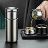300/420ml Tea Separation Insulated Bottle, 304 Stainless Steel Vacuum Flask, Leak-Proof Tea Infuser Thermos for Office
