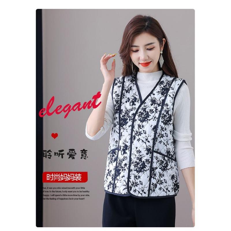 Chinese Style Autumn and Winter Vest Autumn and Winter Coat New Vest Thickened Warm Waistcoat Top