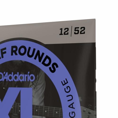 D'Addario 403 Stainless Steel Half-Round Electric Guitar Strings, Jazz Light, .012-.052, EHR350