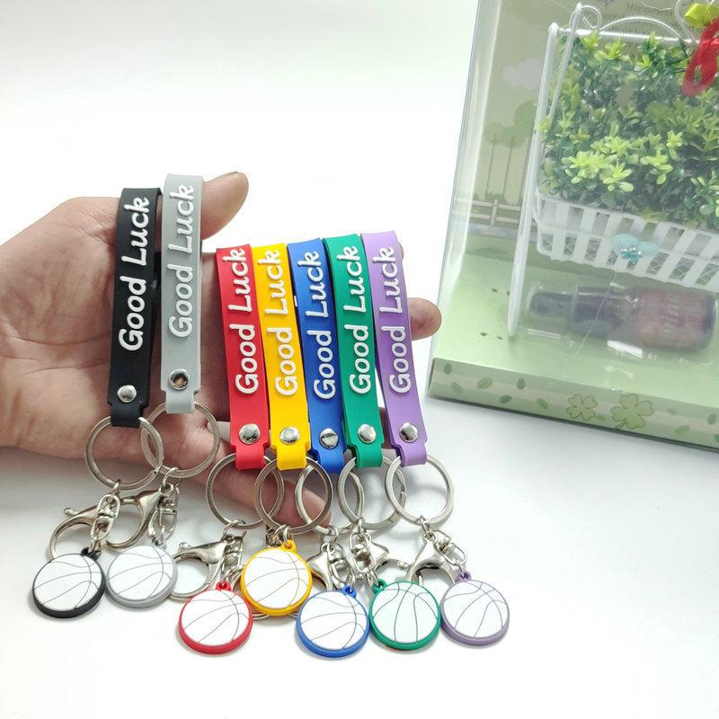 Personalized Sports Bracelet Keychain: PVC Soft Lobster Clasp