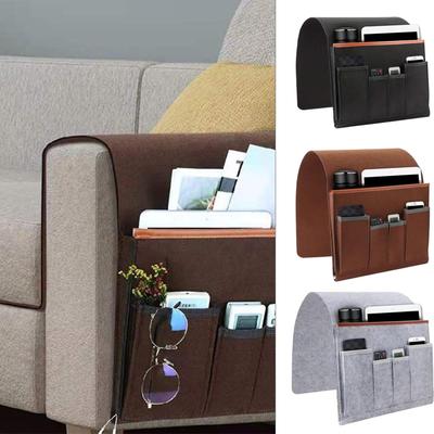Non-Slip Armrest Organizer for Couch & Bed Multifunctional Storage Pouch with Pockets for Remote, Phone, Book