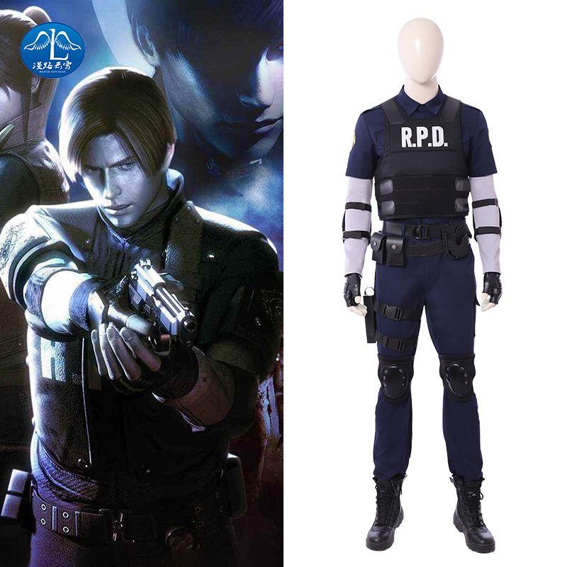 Resident Evil 2 Leon Cos Uniform Reset Edition Game Halloween in Stock Gloves 50 XXL