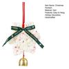 Christmas Crochet Pendant Snowflake Hanging Decoration Xmas Tree Ornament with Jingle Bell for Festive Home Living Room Decor
