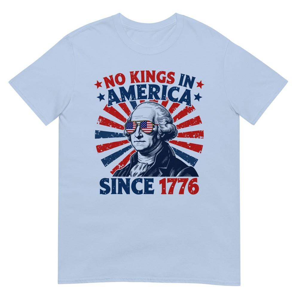 No Kings In America Since 1776 Distressed Flag Usa Vintage Tshirt S