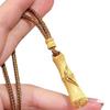 Retro Brushed Frosted Brown Rope Bamboo Joint Necklace Luxury Plant Cylindrical Pendant Classical Collarbone Chain Zircon Gift