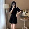 Xiaoxiangfeng High-end Fashion Suit for Women Summer Hot Girl Short-sleeved Top and Skirt Two-piece Set