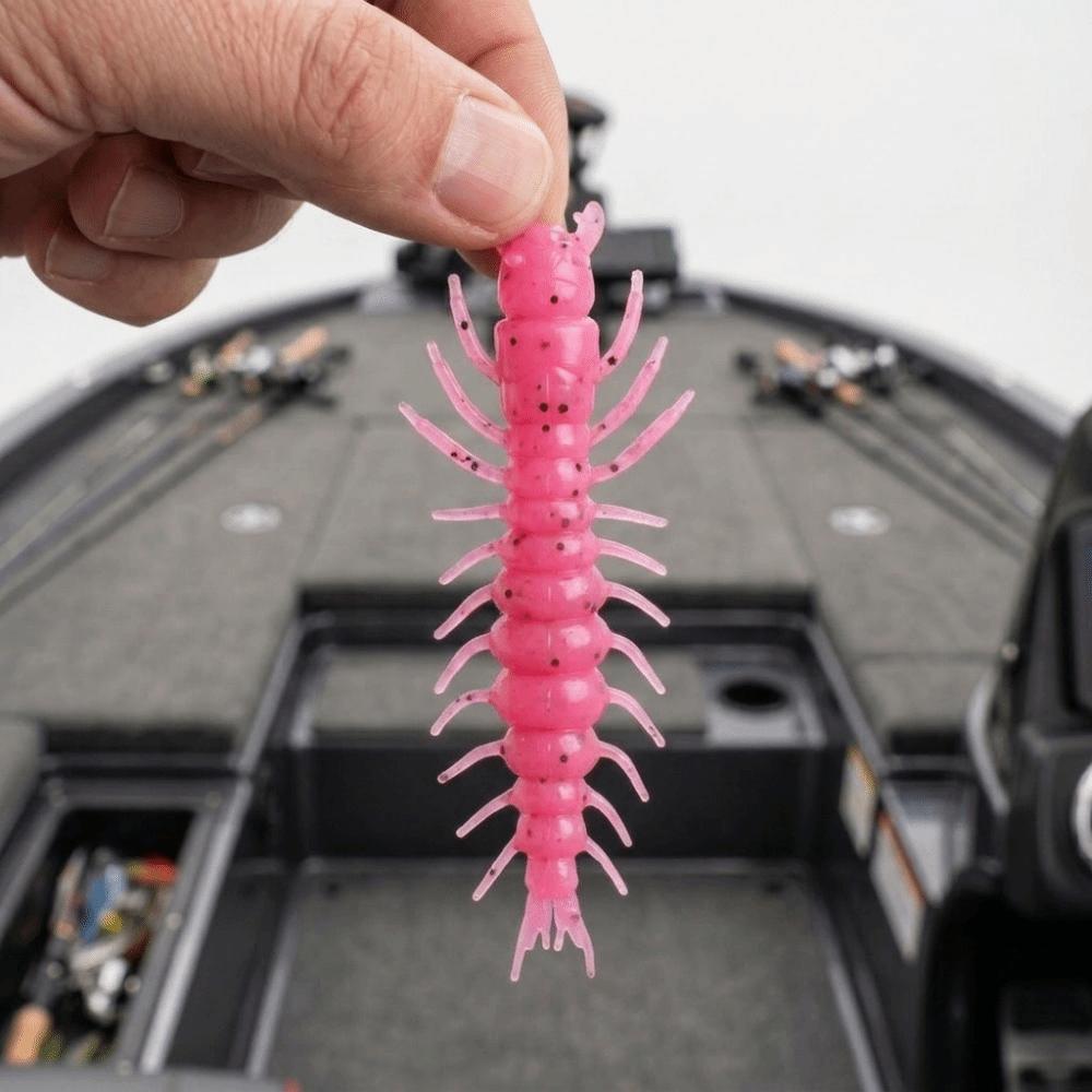 48PCS 2.95inch Fishing Worm Lures Soft Fishing Lures Bait Lifelike Bass Baits for Saltwater