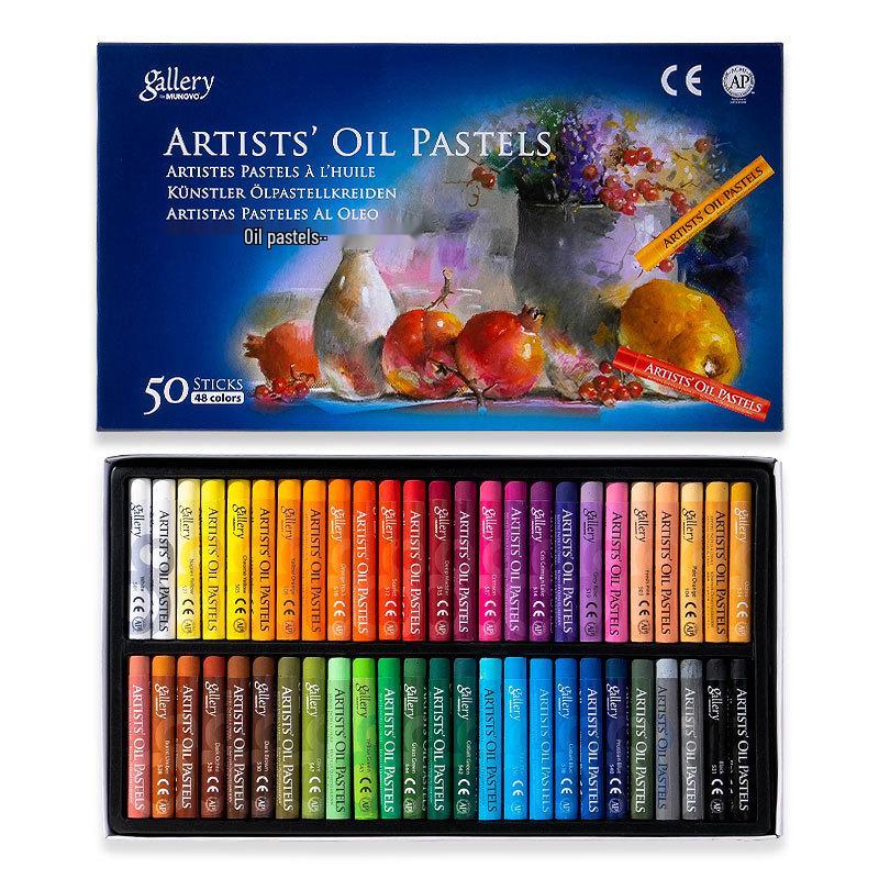 MUNGYO Academy Grade Oil Pastels for Kids - Soft, Economical, 12 Colors