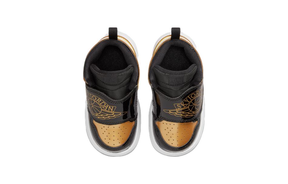 Jordan Sky Jordan 1 Mid Black Metallic Gold White TD DV6068-071