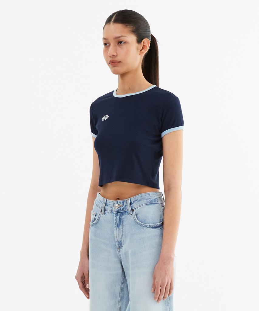 Minasu Mns Span Crop T Shirt_Navy