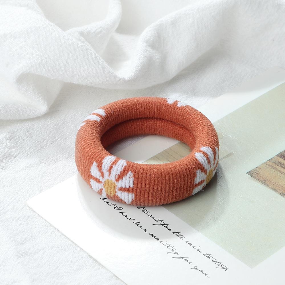 5PCS/Set Cute Colorful Thick Hair Bands Daisy Elastic Girls Rubber Band Headwear Hair Accessories Scrunchies Women Holder Gifts