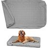Dog Bed Cover Replacement Washable, Waterproof Large Pet Canvas Dog Crate Kennel Removable Heavy Duty Dog Bed Covers with Zipper, 46x29x4