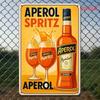Vintage Aperol Spritz Plåtskylt 8x12 Tum Rustik Metall Väggdekor för Pub Bar Café Kök