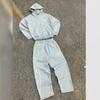 Unisex Mikina s kapucí na zip Set Volný střih Streetwear Tepláková souprava Bavlna Směs Dlouhý rukáv Horní díl Kalhoty