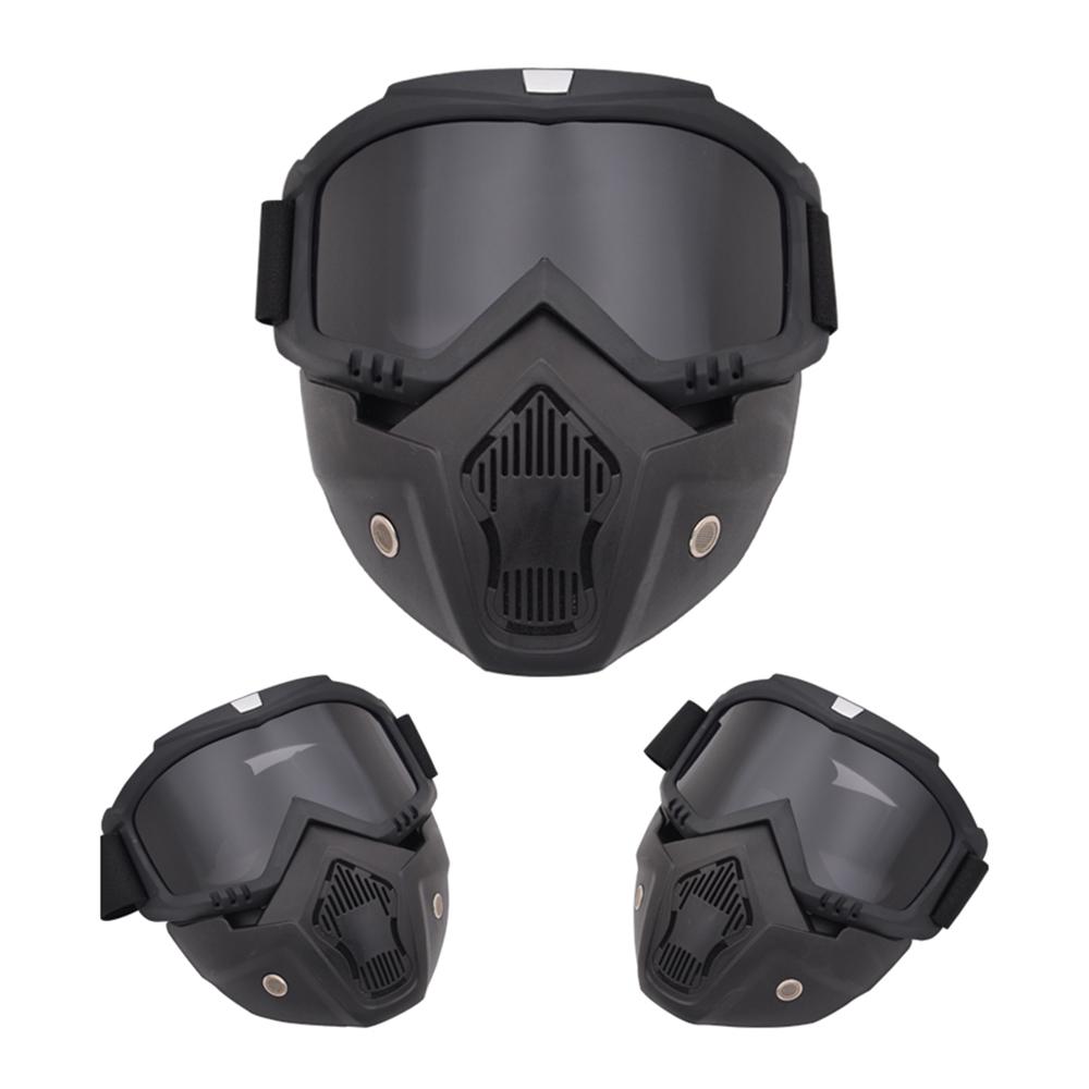 Modular Mask Detachable Goggles Motorcycle Racing Helmet Protective Face Mask Shield