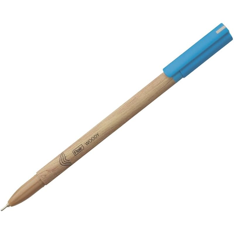

FLAIR Woody 0.7mm Ball Pen Box Pack | Attractive Woody Design | Smooth Ink Flow System With Low-Viscosity Ink For Writin 1 Count (Pack of 1) синій