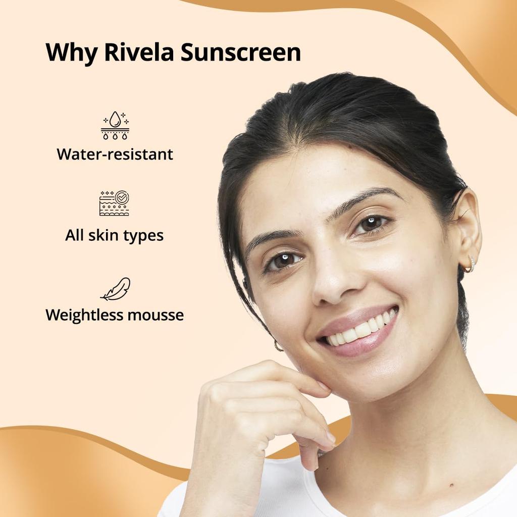Cipla Rivela Lite Sunscreen SPF 50 Cream 60g Pack of 1 Broad Spectrum UVA UVB Protection