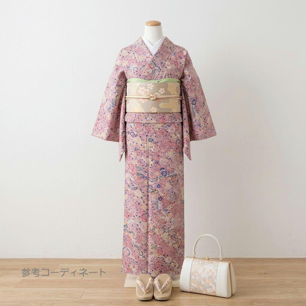 Used Washable kimono, small pattern, lining, polyester, length 161, sleeve 65, casual