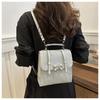 Butterfly Knot Faux Leather Mini Backpack for Women Trendy Small Shoulder Crossbody Purse CLE
