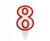 Candle Number Red Outline 8
