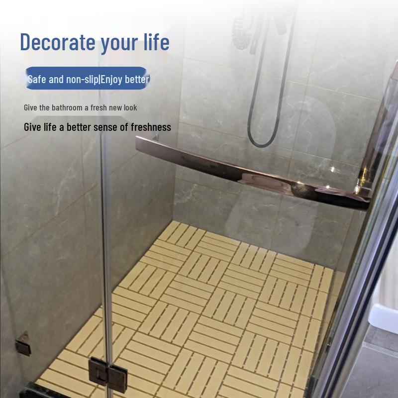 Covoraș de podea impermeabil, antiderapant, interconectabil pentru piscine, băi, bucătării și dușuri