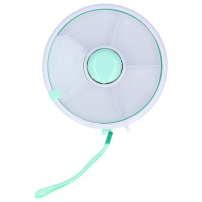 Snack Container Round Rotating Divided PP ABS Leak Proof Portable Snack Storage Box for Outdoor