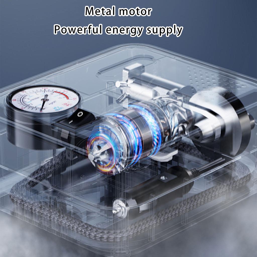 Tire Inflator Portable Air Compressor Air Pumps with 300cm Cord Flashlight Pressure Gauge Universal Tire Inflator