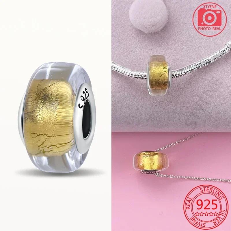 Coppereffervescence Murano Glass Original Colored Beads Fit Original Charm Bracelet Fine Jewelry Diy Giftsfor Women