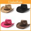 Pattern Vintage Cowboy Hat With Brim For Cultural Festivals And Outdoor Wear