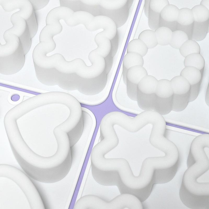 15 Cavity Wavy Lace Cylindrical Silicone Cake Mold Party Dessert Making Tools Mousse Cake Mold Kitchen Pastry Baking Supplies