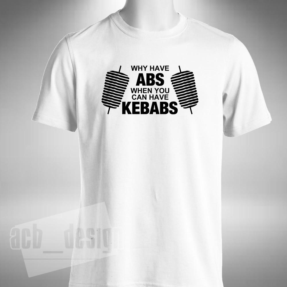 

Abs Kebabs T-shirt Funny Takeaway Food Gym Joke Gift Small to 5XL 2XL