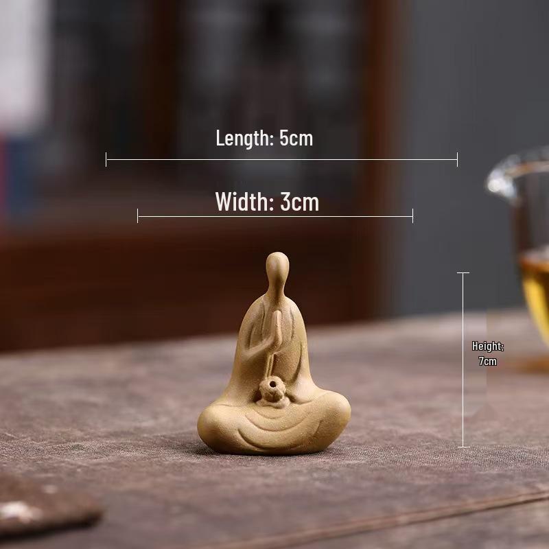 Yixing Zisha Handmade Tea Pet: Formless Buddha Incense Holder for Zen Tea Tray Ornament