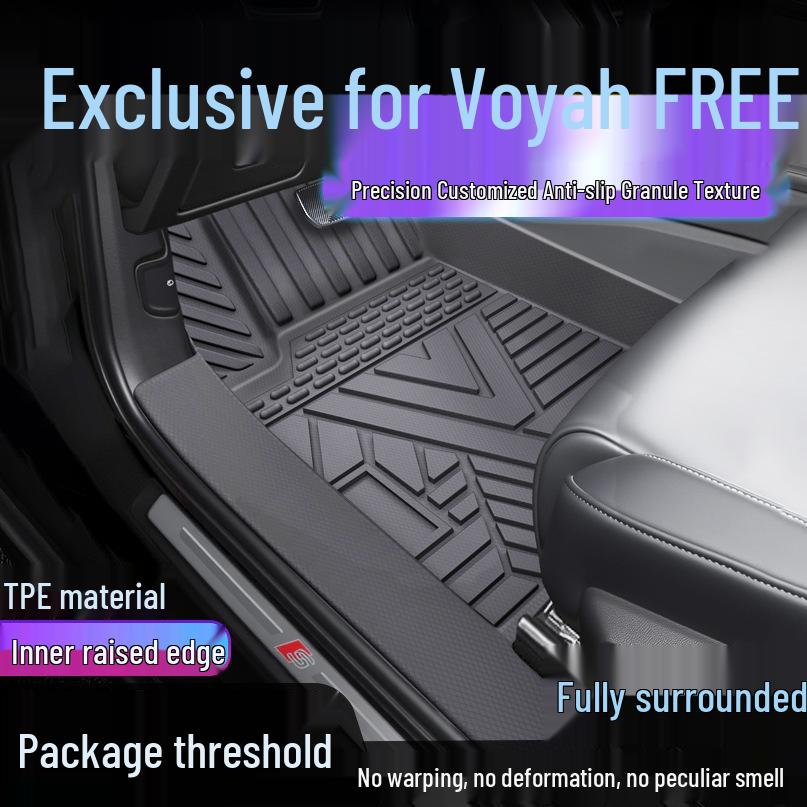Lantu FREE Waterproof TPE Full Coverage Car Mats with Door Sill Protection Single layer: TPE mats