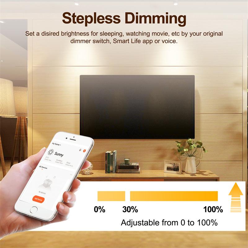 Smart WiFi Graffiti Switch: Alexa-Compatible On/Off Timer & Dimming Module with Dual Control