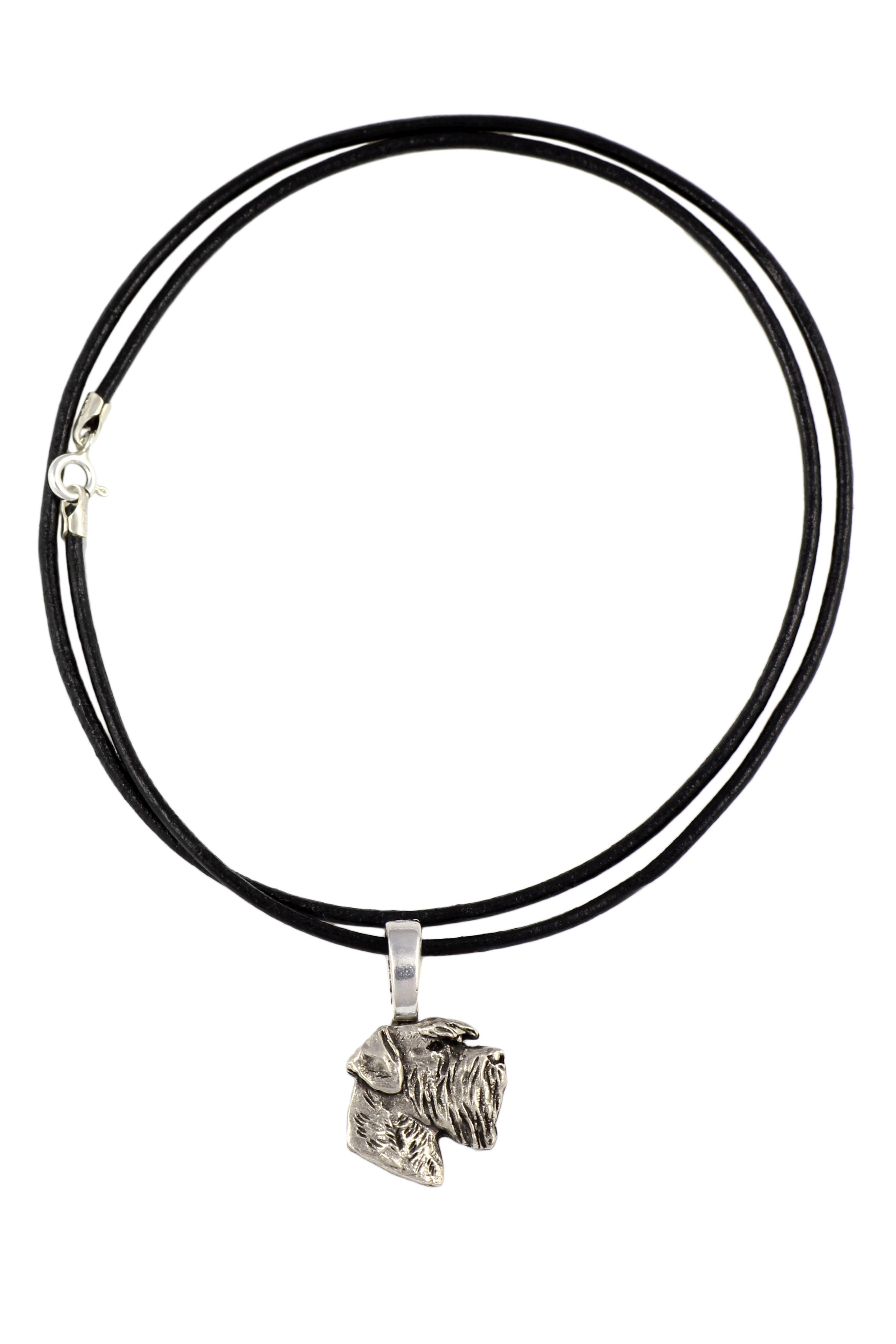 

Schnauzer I - Dog necklace, silver-plated pendant for the dog lover, subtle jewellery by Art-Dog срібний