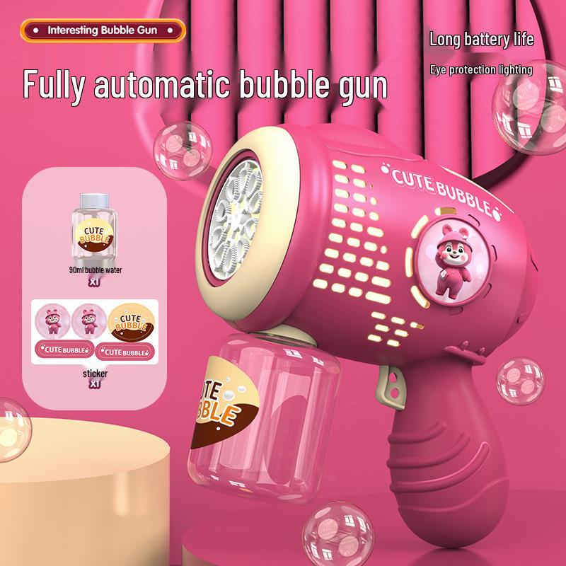 Gatling Bubble Gun: Automatic Electric Handheld Bubble Maker for Kids