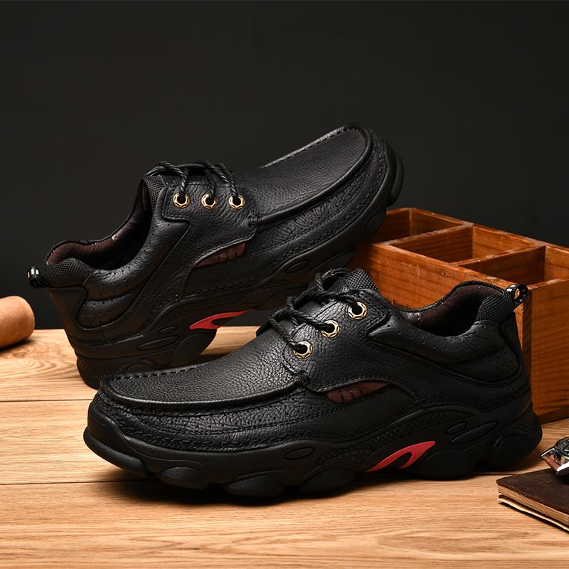 Handmade Casual Leather Men Business Dress Shoes Fashion Outdoor Slip On Office Loafers Flats Antiskid Walking Driving Shoes