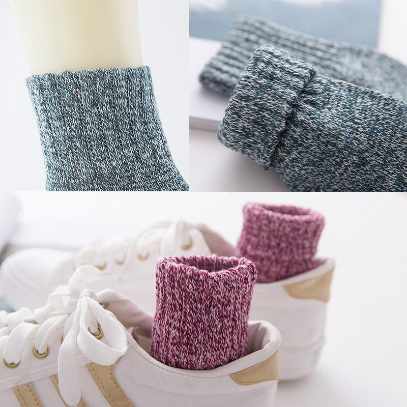 5 Paires Chaussettes Thermiques Femme En Laine Et Coton - Chaussettes D'Hiver Épaisses, Douces Et Chaudes Pour Un Confort Absolu