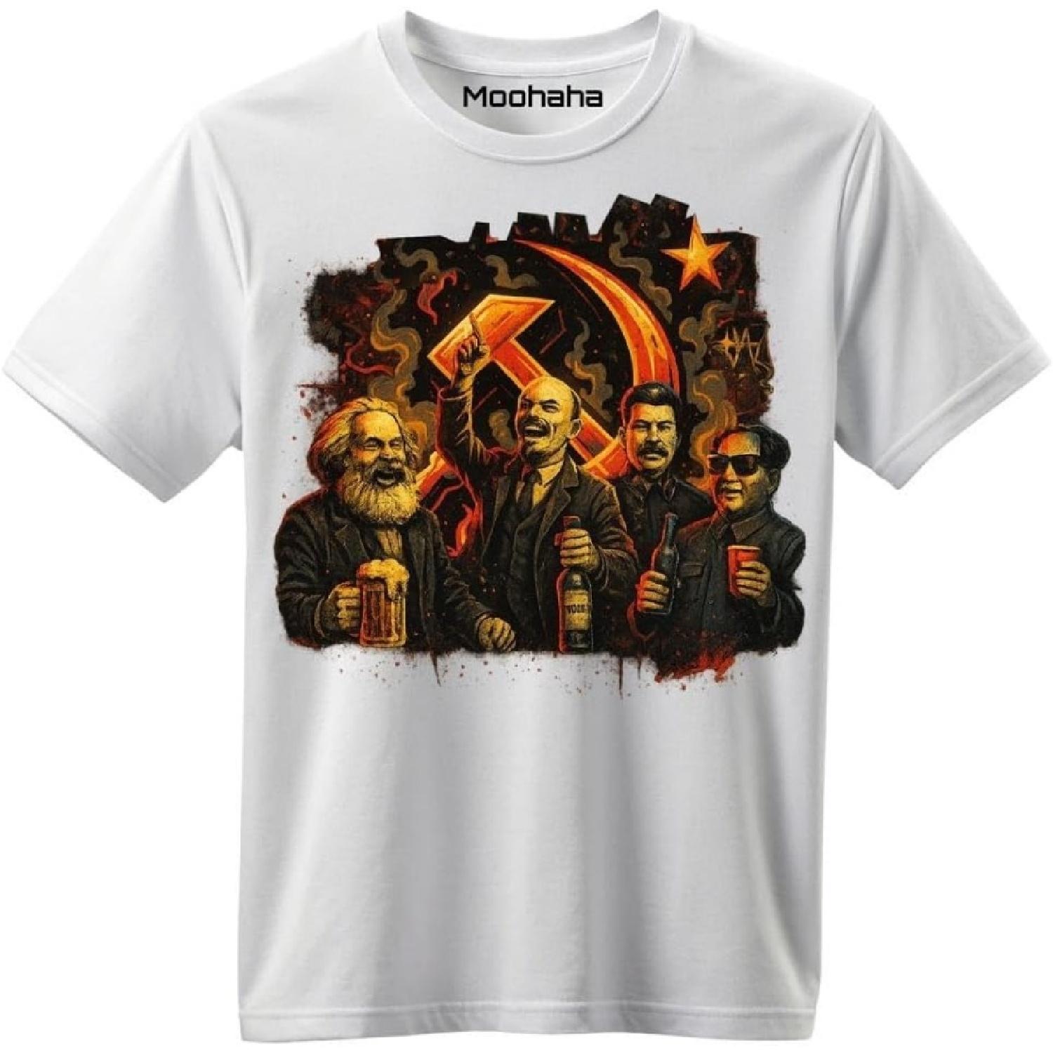 Футболка Коммунистической партии Футболка для вечеринки Веселая футболка с мемом S белый