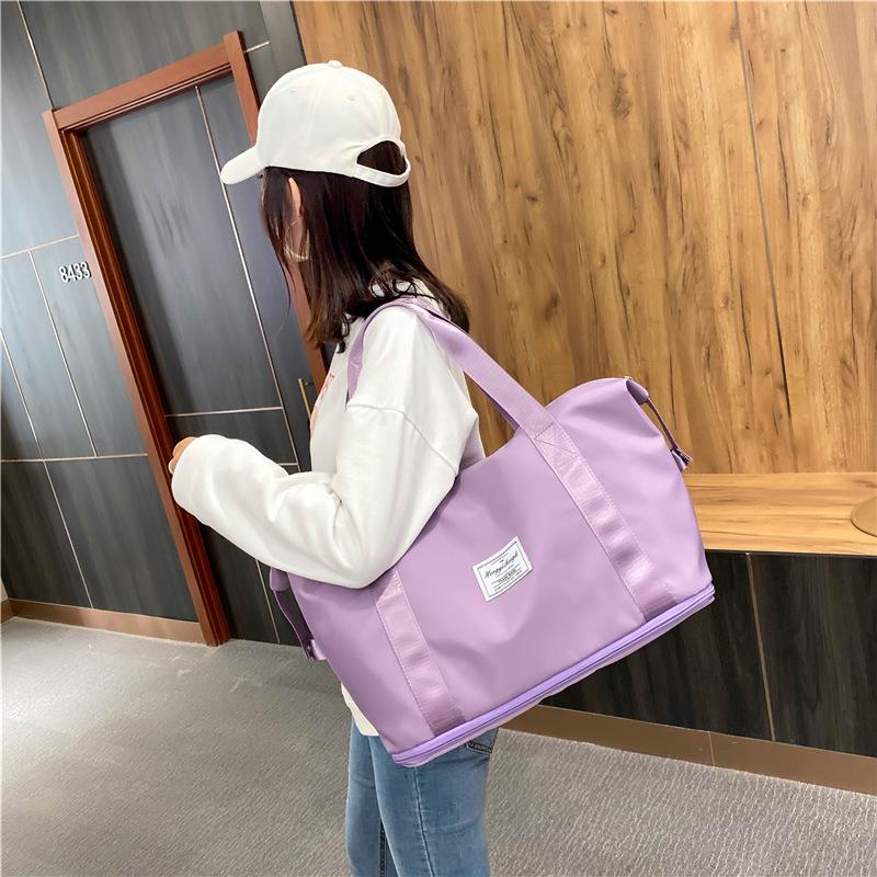 Dry and Wet Separation Sports Satchel Shoulder Bag Yoga Fitness Bag Large Capacity Travel Bag