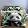 Panda-Themed Decor For Kids' Room Exquisite Three-Piece Bedding Set Gift For Kids And Adults