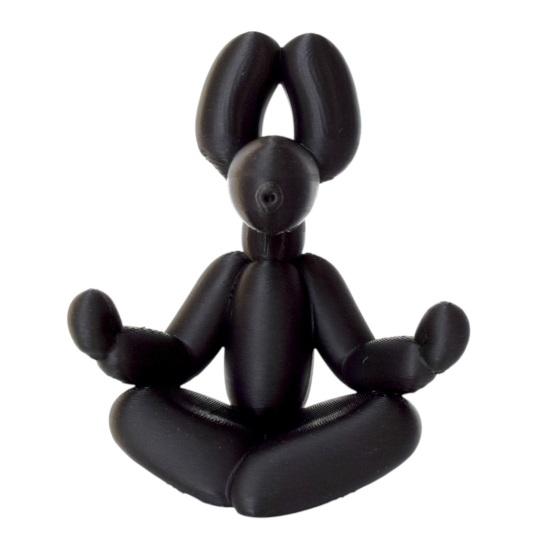 

Small Meditation Dog Statue Funny Balloon Puppy Figurine Cute Animal Craft for Living Room Desktop Shelf Decor чорний