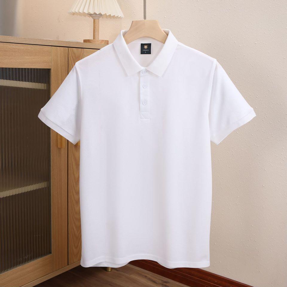 Oddychające Wygodne Bluzki Styl Casual Koszule Jednokolorowe Męskie i Damskie Koszule z Krótkim Rękawem z Klapami Letnia Odzież Robocza T-shirt YG-920J