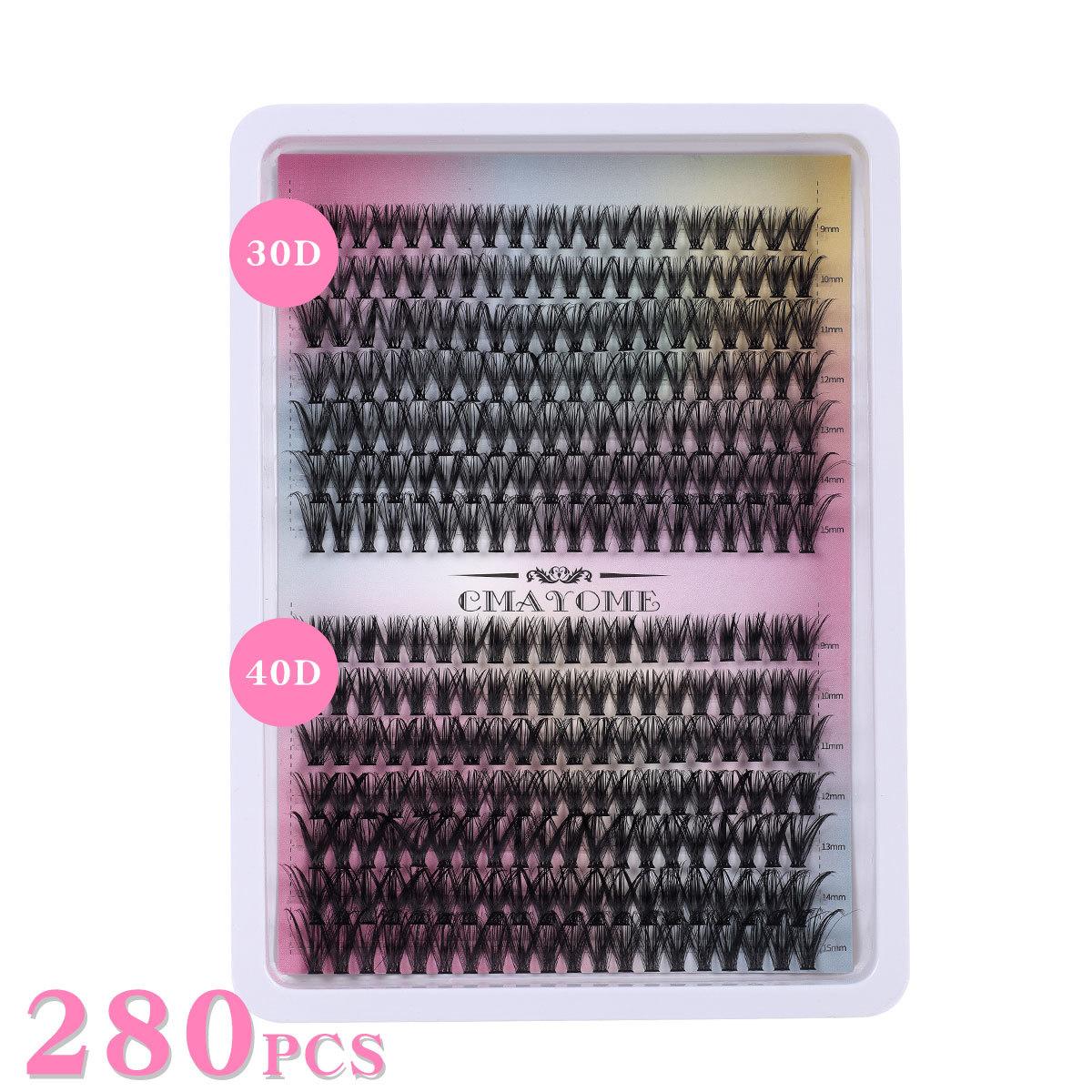 

280 Tufts Of D-Song Single Tufts Of False Eyelashes 10D100Ddiy Segmented Grafting To Extend Natural Dense Hair