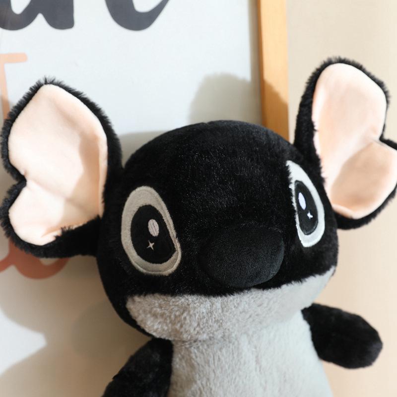 Japanese Luo Xiaohei Black Cat Plush Keychain - Cute, Big-Eyed Doll Pendant