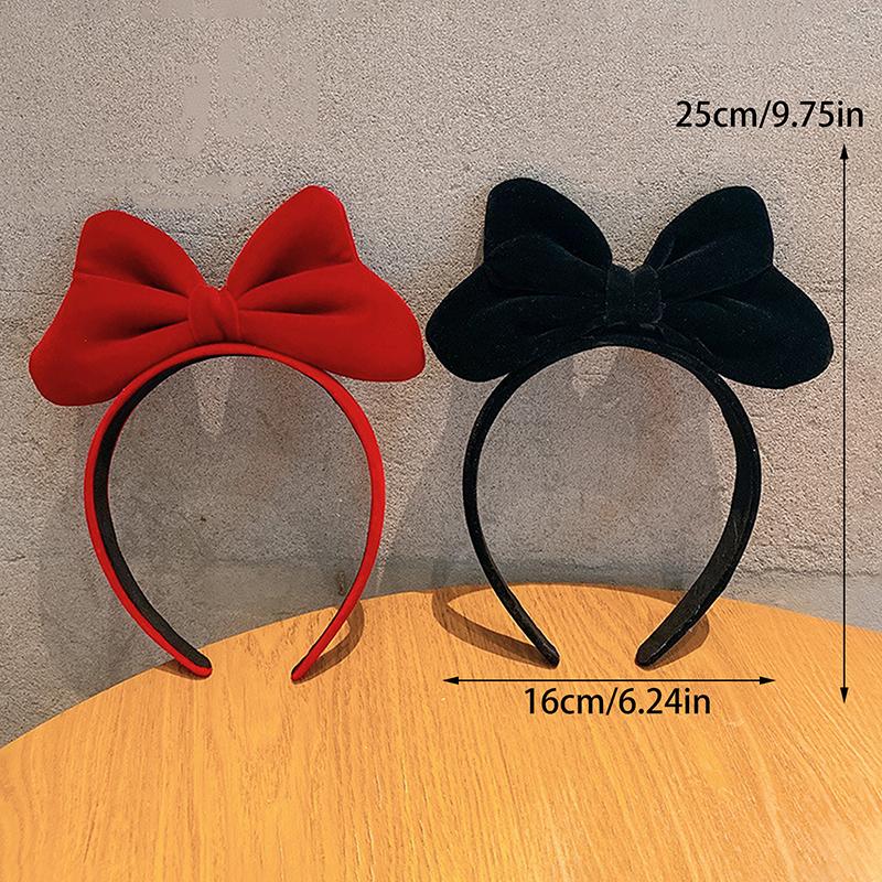 Women Large Bowknot Headband Elegant Velvet Bow Hair Band Girls Hairband Party Cute Hair Hoop Headwear Hair Accessories