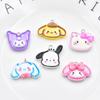 Colorful Resin Cartoon Animal Pendant - Big-Eared Dog Charm for DIY Jewelry