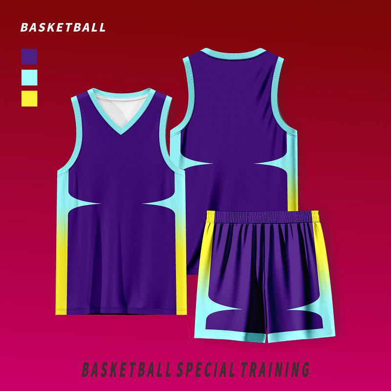 Breathable Basketball Jersey Set – Customizable, Moisture-Wicking, Sweat-Wicking Sports Uniform M