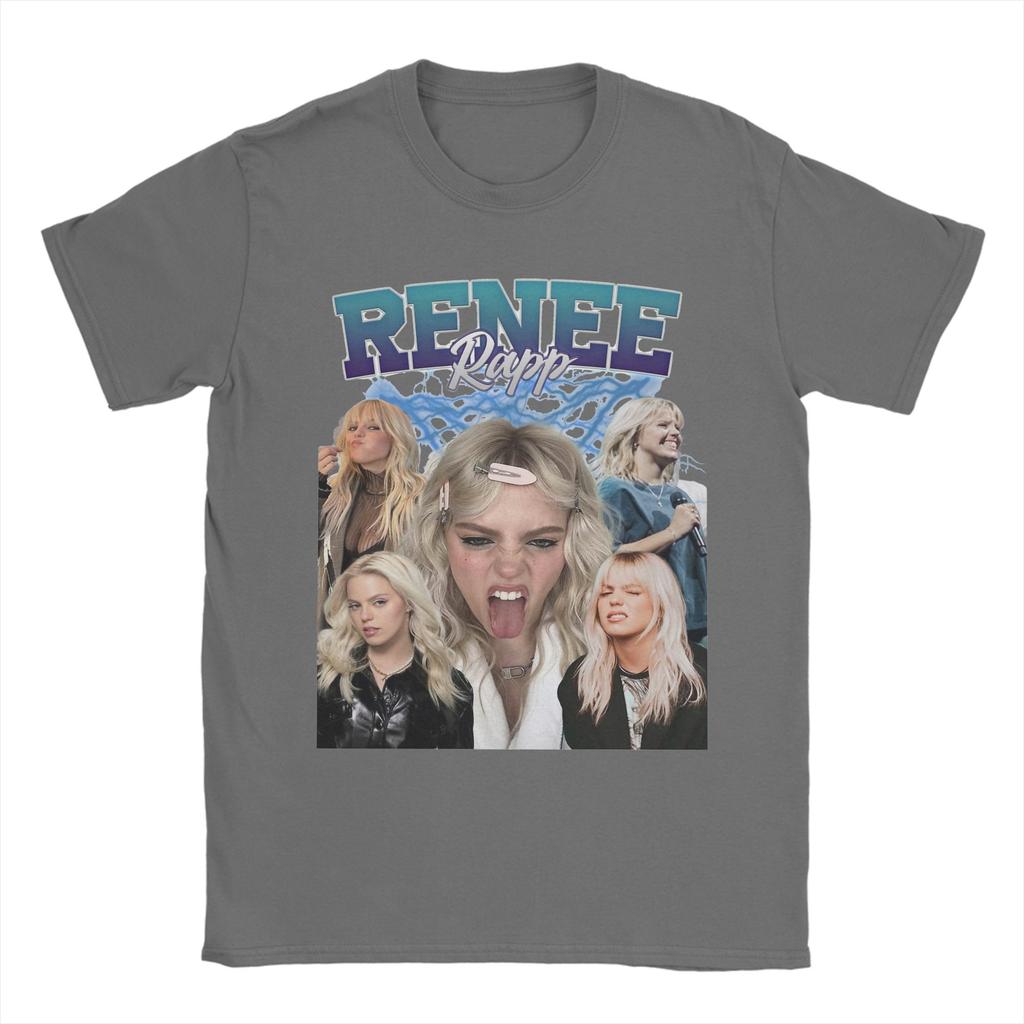 Renee Rapp Retro Style T Shirt Unisex s Cotton Humor TShirts Crew Neck Tees Short Sleeve Tops Plus Size
