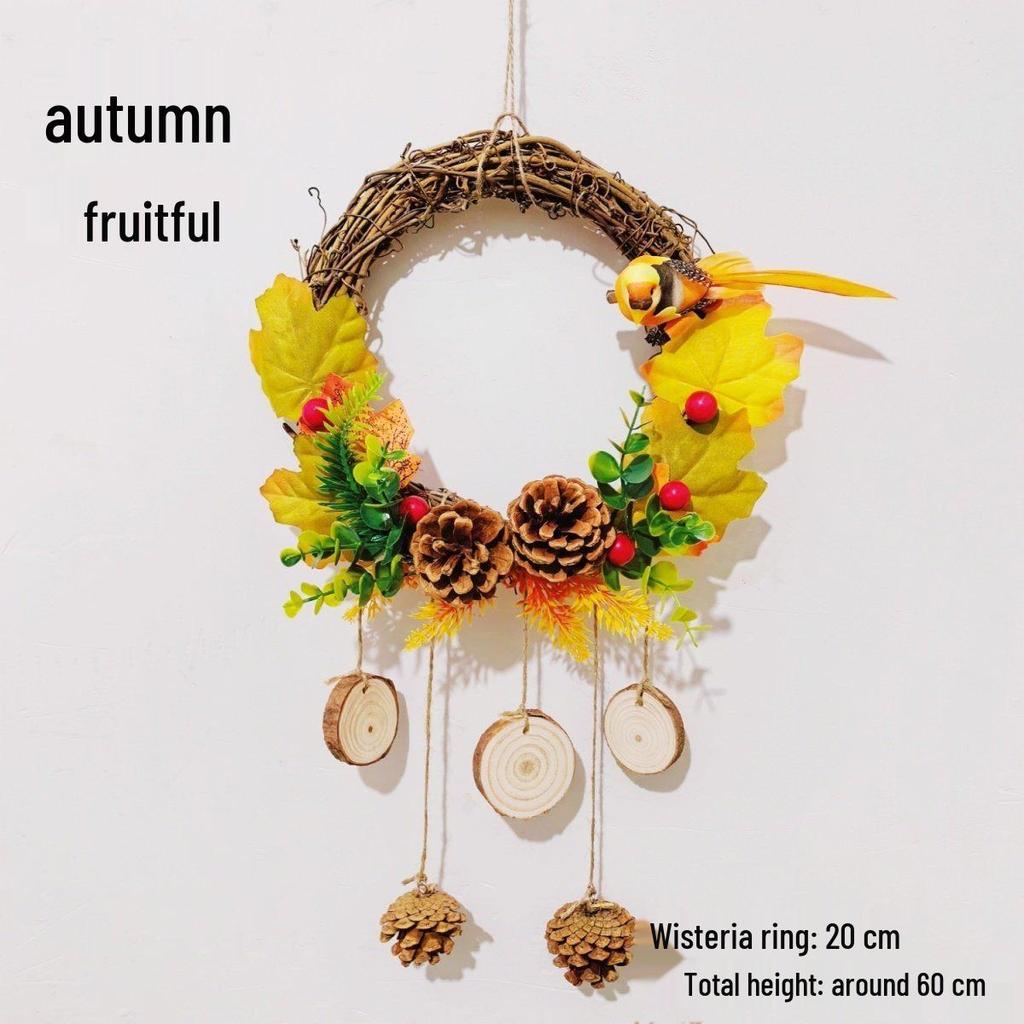 Creative Indoor Wreath Pendant: Living Room Wall Ornament & Decoration